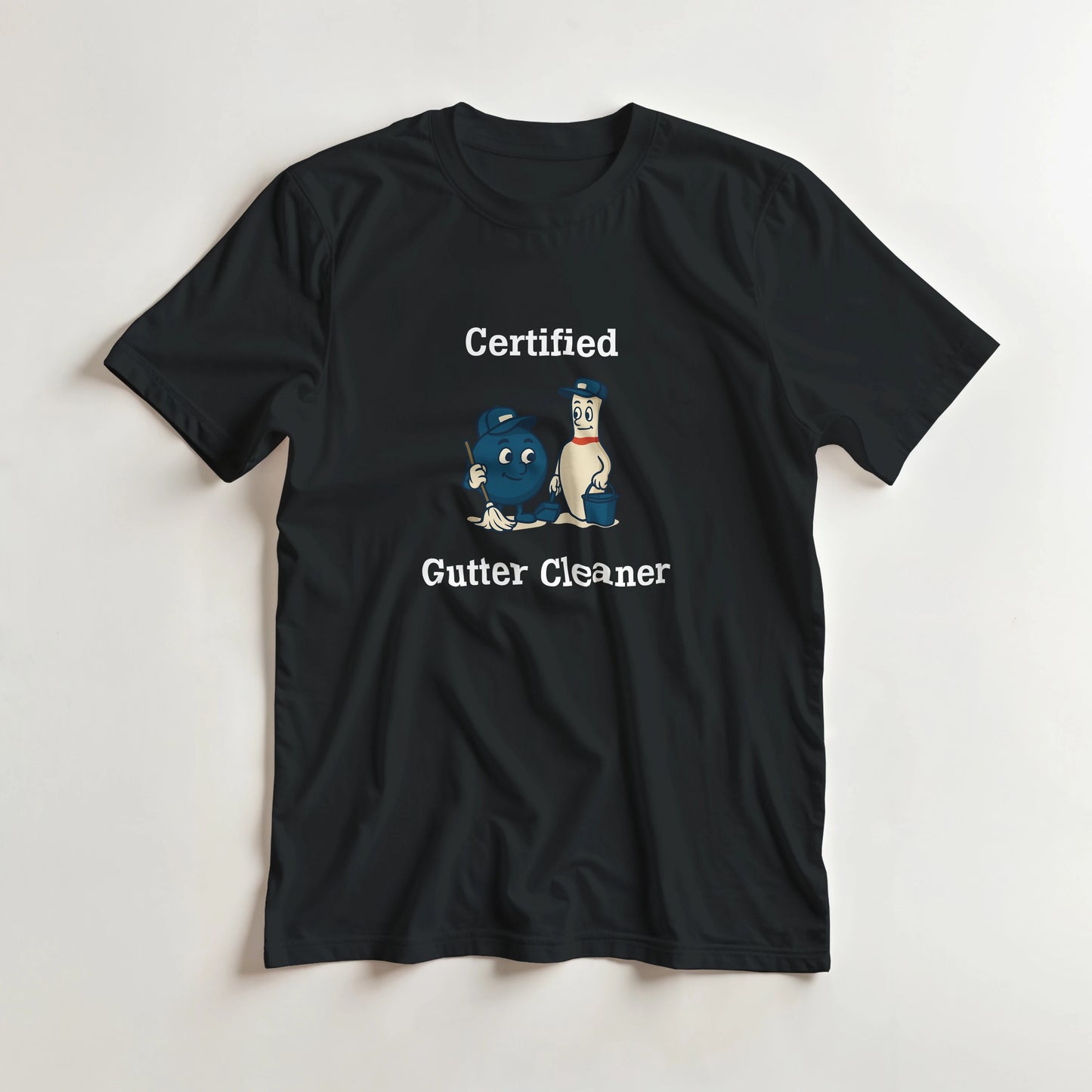 Heavyweight Unisex Crewneck T-shirt | Certified Gutter Cleaner