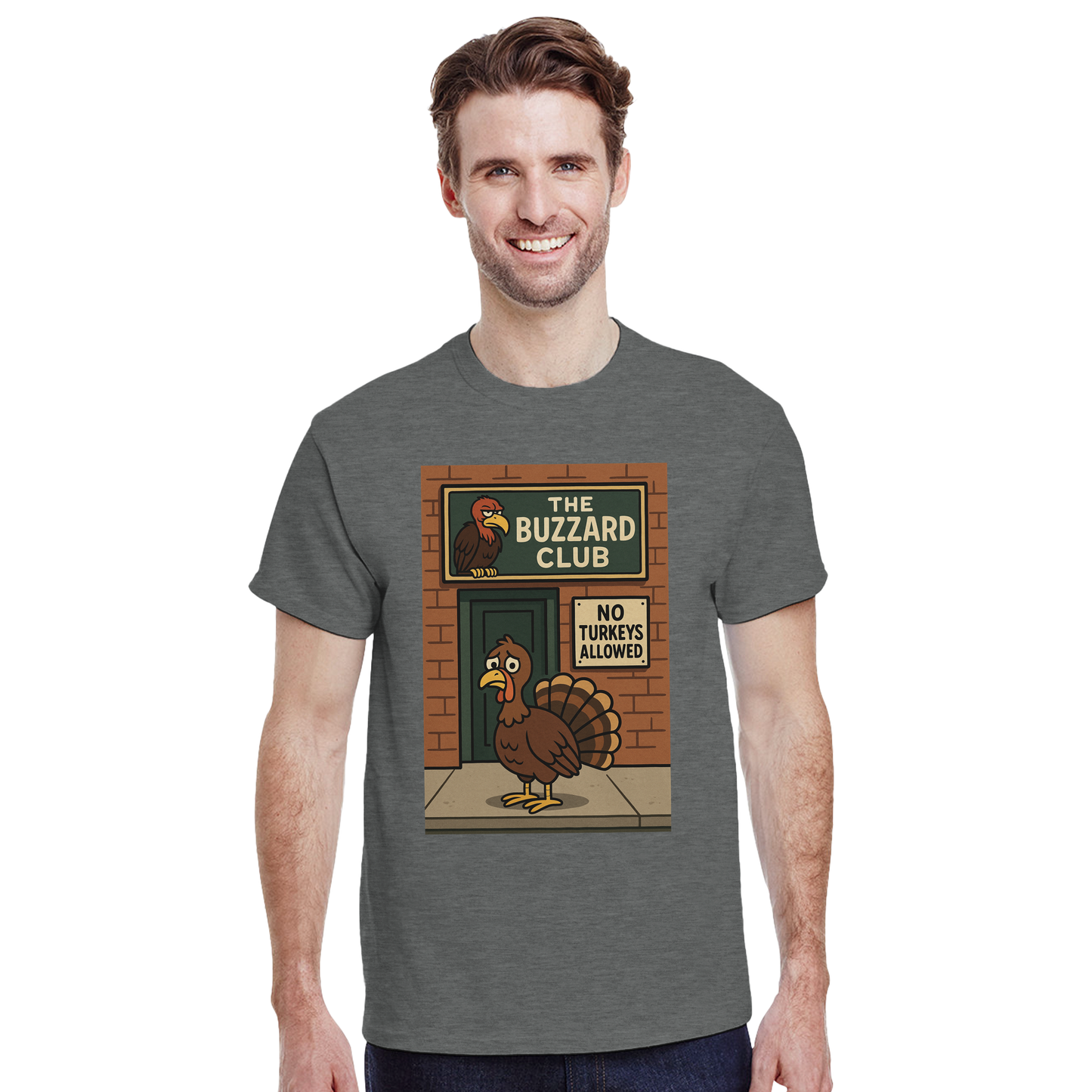 Heavyweight Unisex Crewneck T-shirt | Buzzard Club