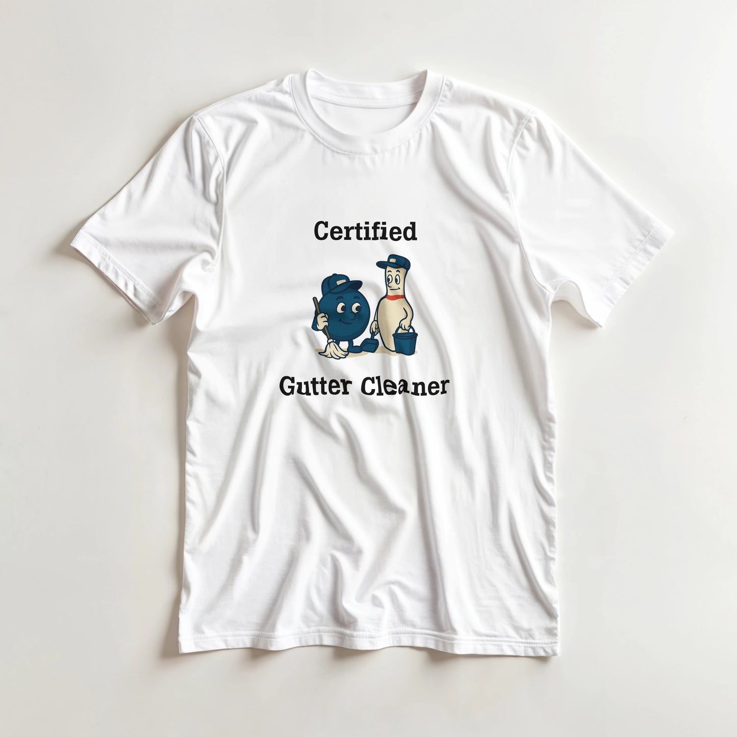 Heavyweight Unisex Crewneck T-shirt | Certified Gutter Cleaner