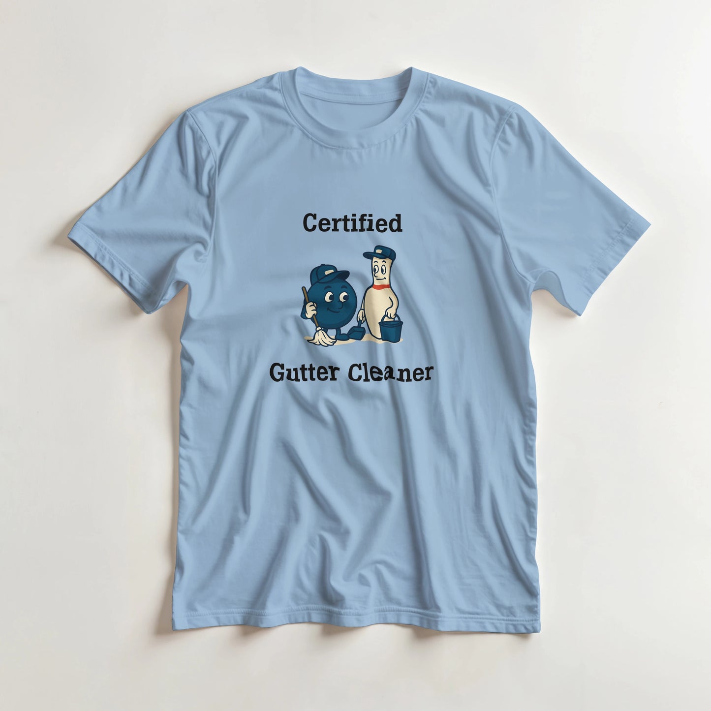 Heavyweight Unisex Crewneck T-shirt | Certified Gutter Cleaner
