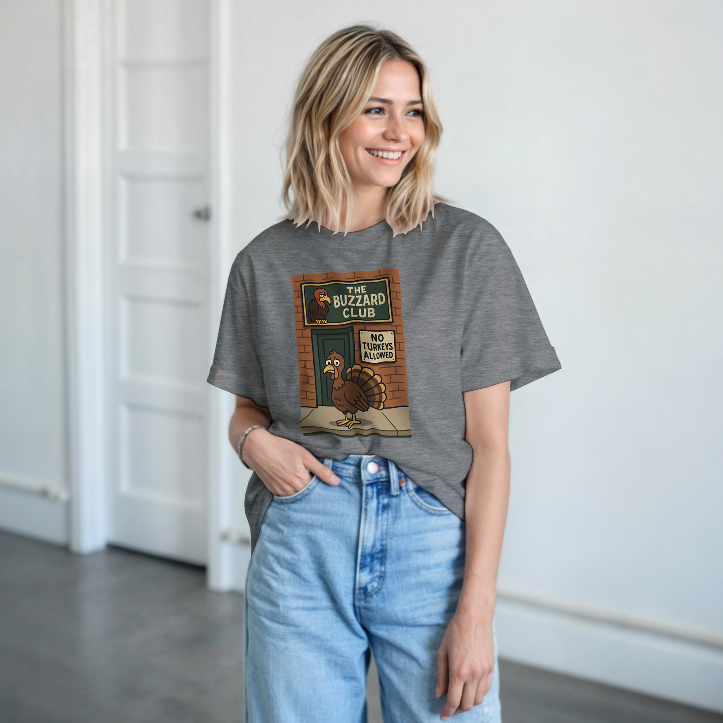 Heavyweight Unisex Crewneck T-shirt | Buzzard Club