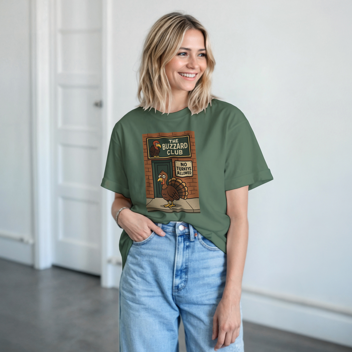 Heavyweight Unisex Crewneck T-shirt | Buzzard Club