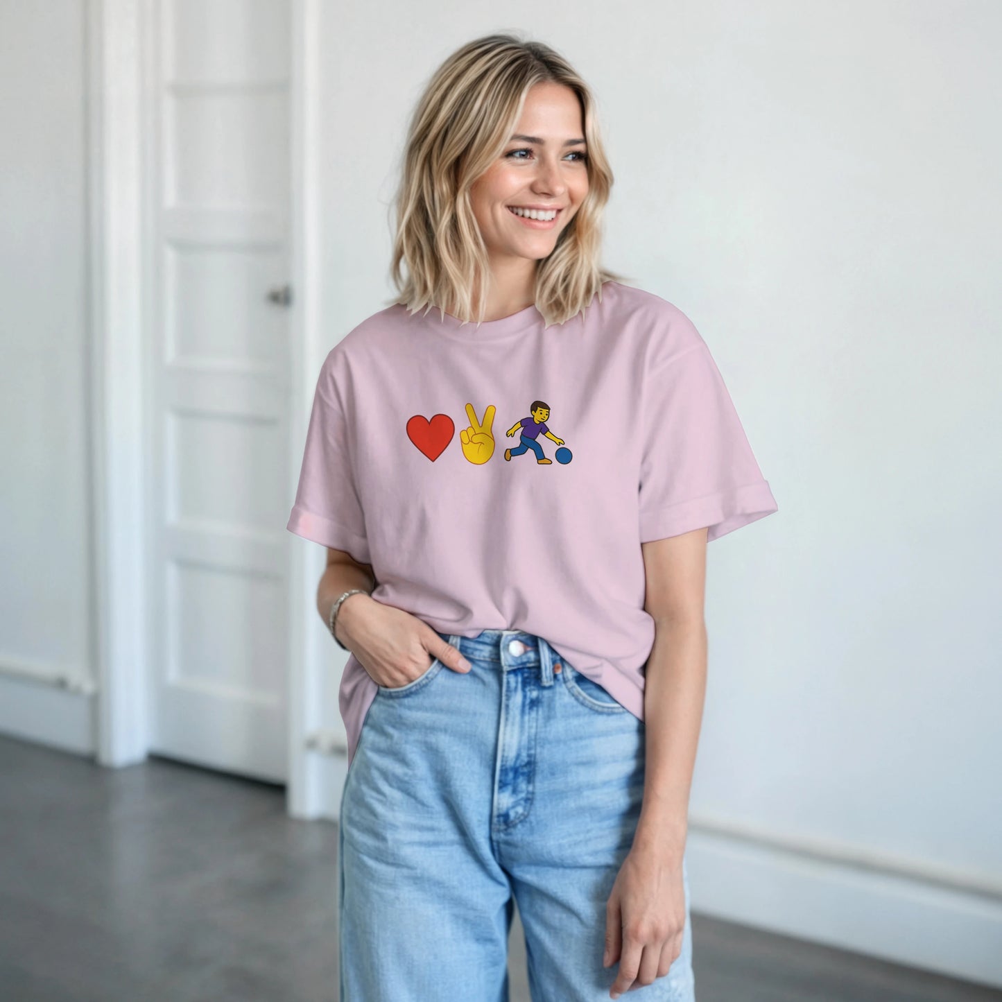 Heavyweight Unisex Crewneck T-shirt | Love2Bowl