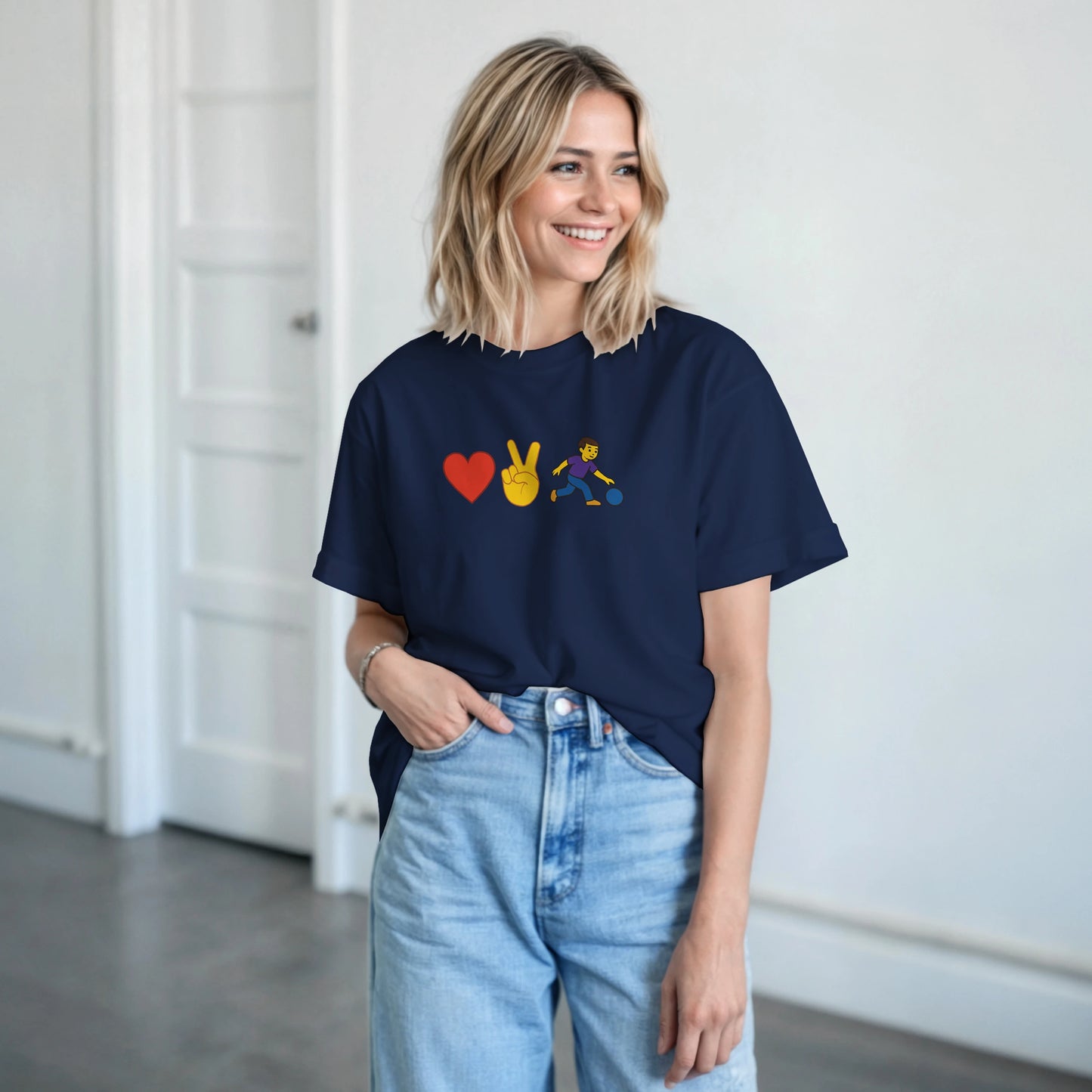 Heavyweight Unisex Crewneck T-shirt | Love2Bowl