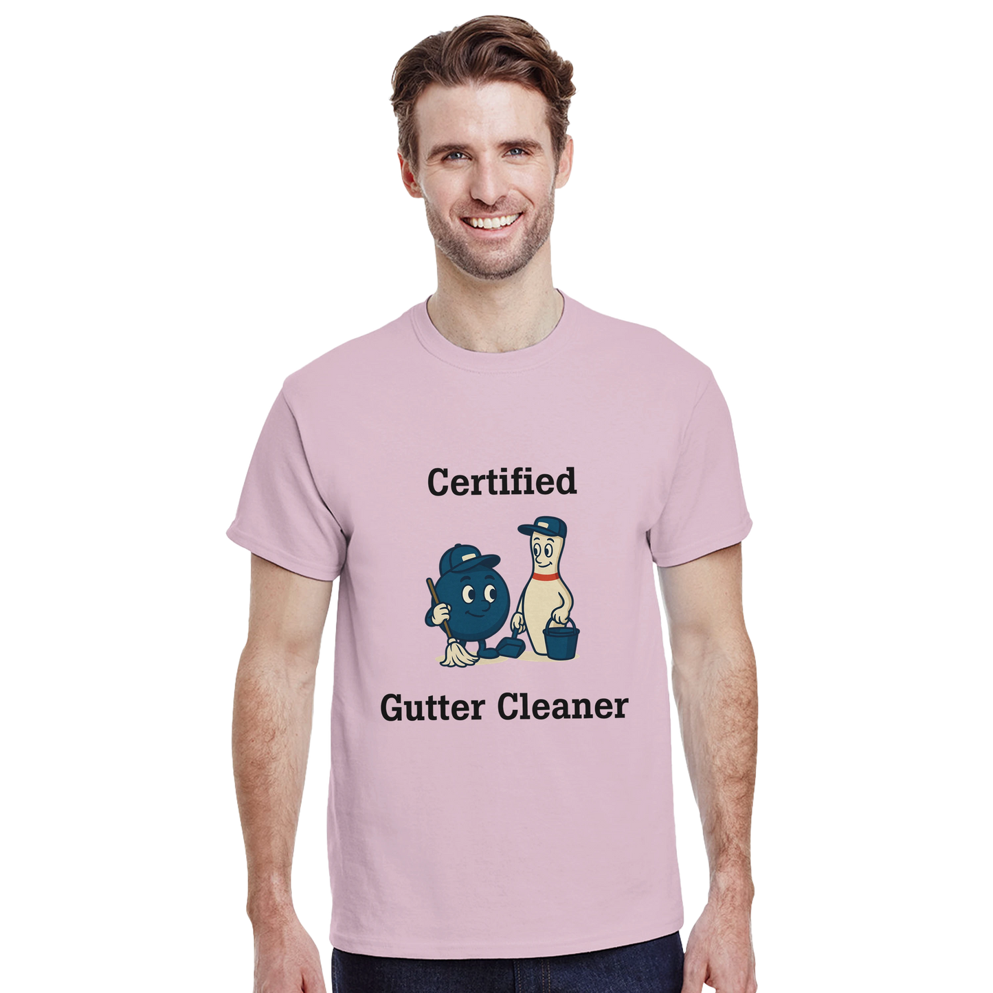 Heavyweight Unisex Crewneck T-shirt | Certified Gutter Cleaner